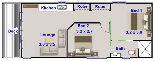 granny flat 2 bedroom