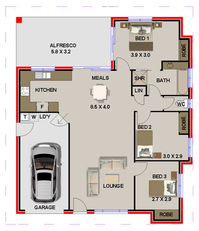 3 bedroom house plans 