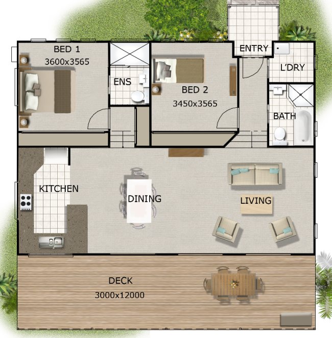 3  bed -study upper floor