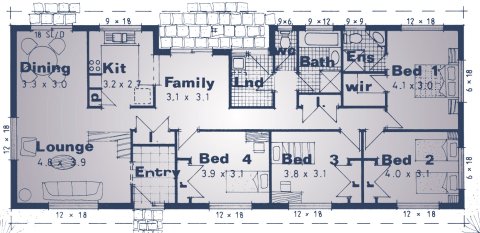 Homestead Colional house plan