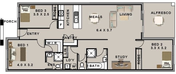 7.5 meter house plan