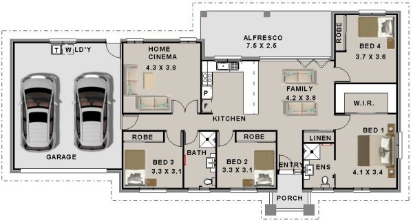 6 Bedroom Townhouse floor plans 