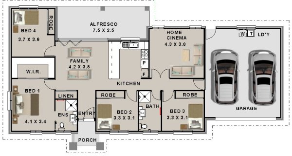 6 Bedroom Townhouse floor plans 