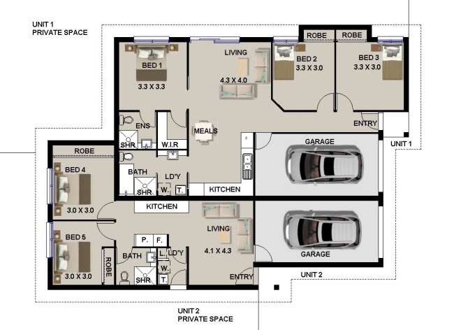 dual key floor plans