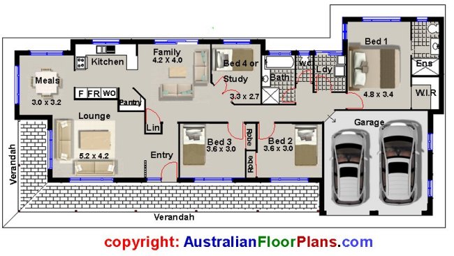 4 bed -study upper floor