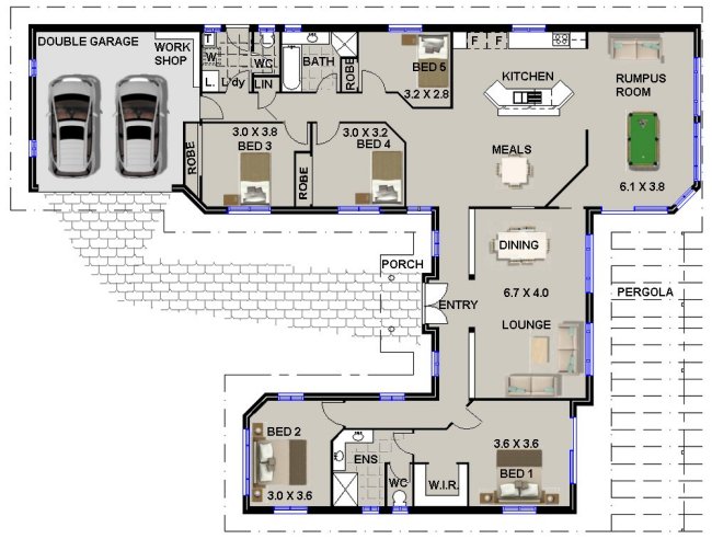 5 bedroom home design