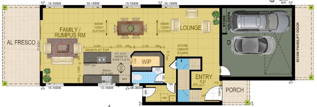 narrow block homes