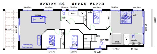 narrow lot 4 bed upper floor