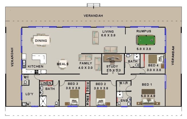 4 bed homestead modern homestead house plans perth