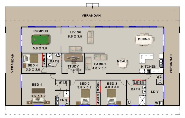 4 bed colional modern homestead house plans perth