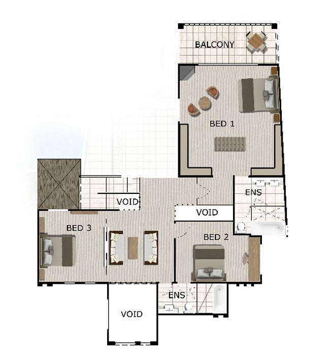 3 or 4 Bed Room Water Front House Plan