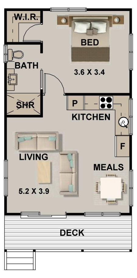 small 2 bedroom house plan