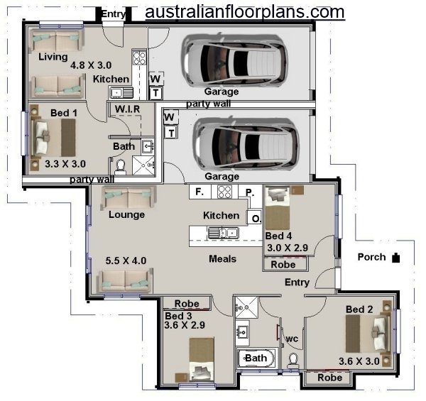 4-bed-dual-key-house-plan-164du-dual-key-house-plans-australia-dual